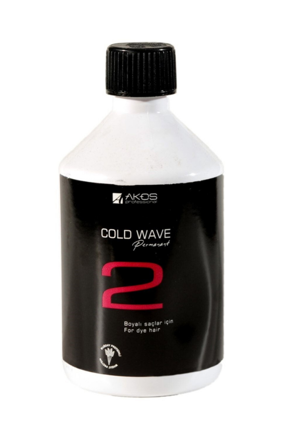 Akos Cold Wave Boyalı Saçlar İçin Perma İlacı No:2 500 ml - 1