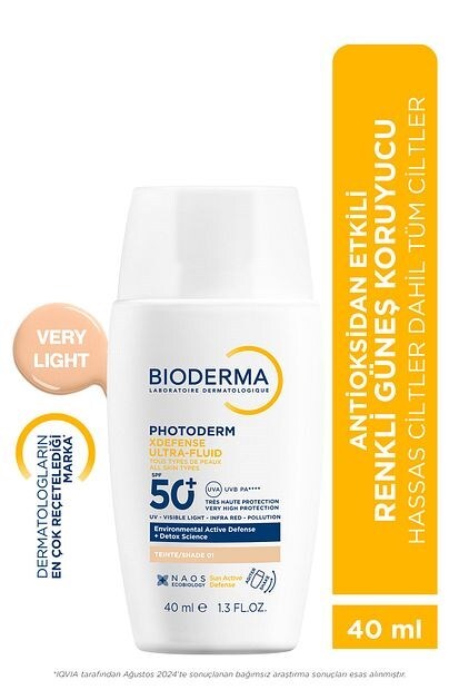 Bioderma Photoderm XDefense Spf50+ Tüm Cilt Tipleri Antioksidan Etkili Renkli Güneş Kremi 40 ml - 1