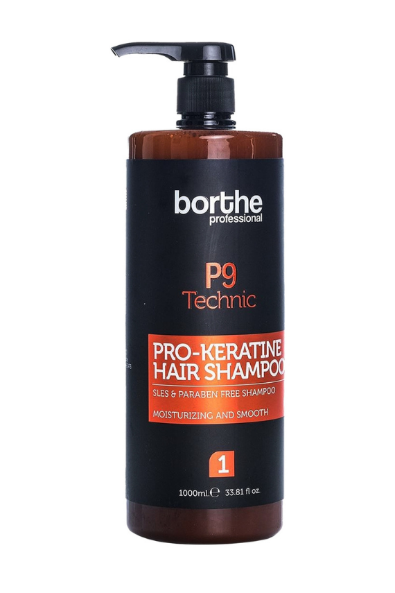 Borthe Professional P9 Technic Pro-Keratin Hair Shampoo No:1 1000 ml - 1