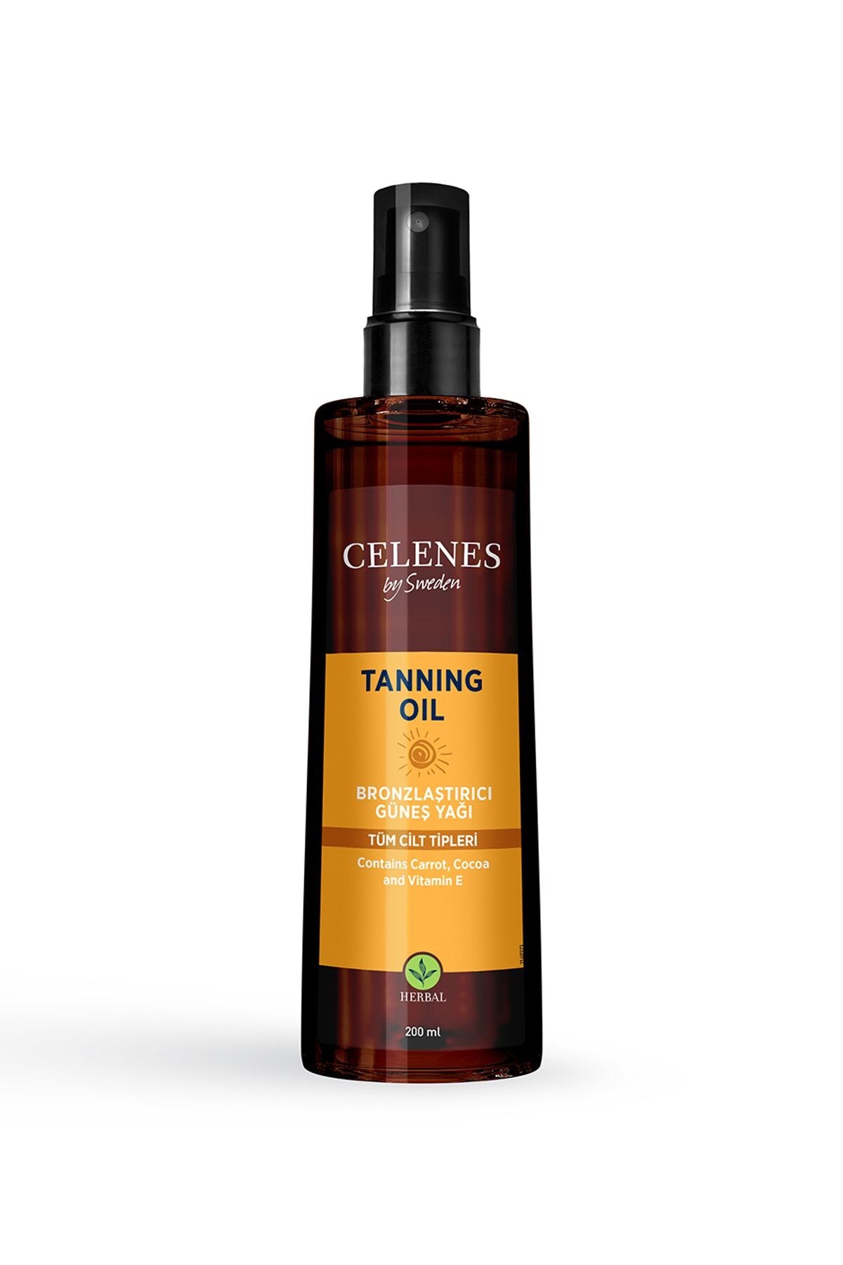 Celenes Herbal Bronzlaştırıcı Güneş Yağı 200 ml - 1