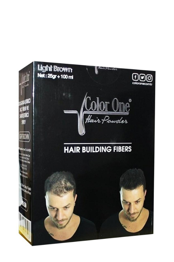 Color One Hair Building Saç Fiber Sprey Açık Kahverengi 100 ml - 1