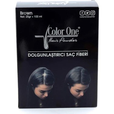 Color One Hair Building Saç Fiber Sprey Kahverengi 100 ml - 1