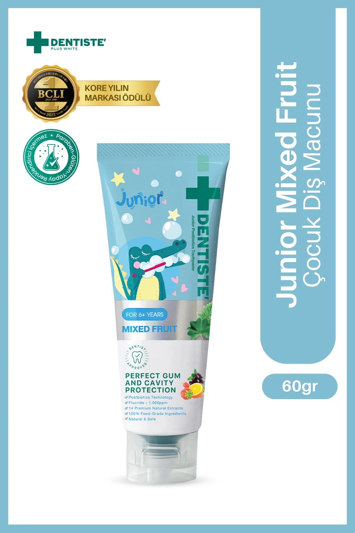 Dentiste Mix Fruit Kids Karışık Meyveli Diş Macunu +6 Yaş 60 g - 1