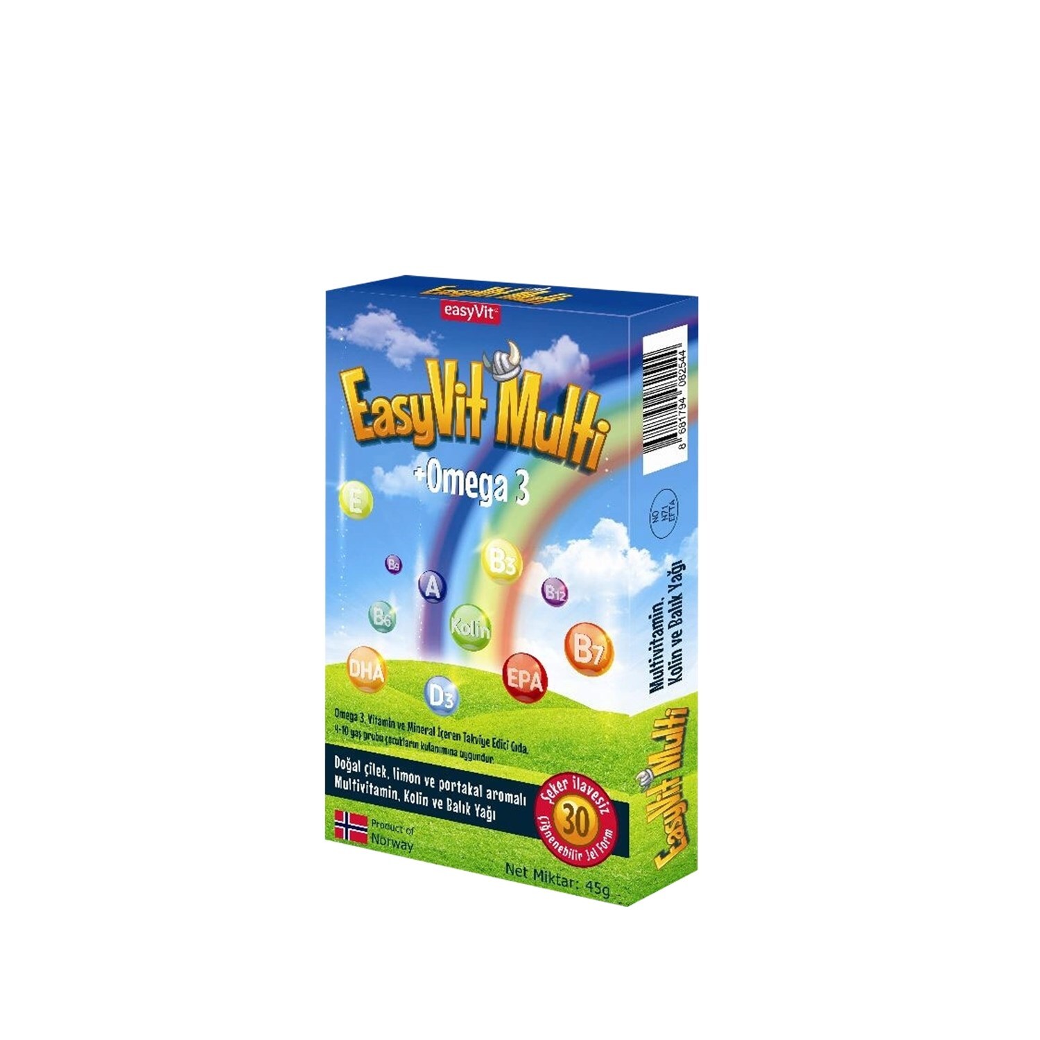 EasyVit Multi + Omega 3 Çiğnenebilir Tablet 30 Adet - 1