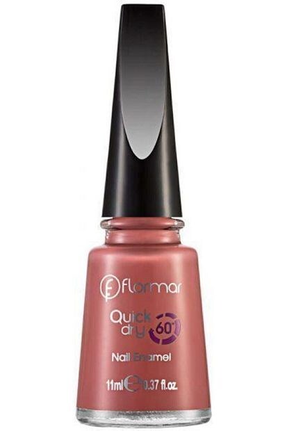 Flormar Quick Dry Hızlı Kuruyan İnce Yapılı Parlak Bitişli Oje 11 ml | 07 Cherry Dessert - 1