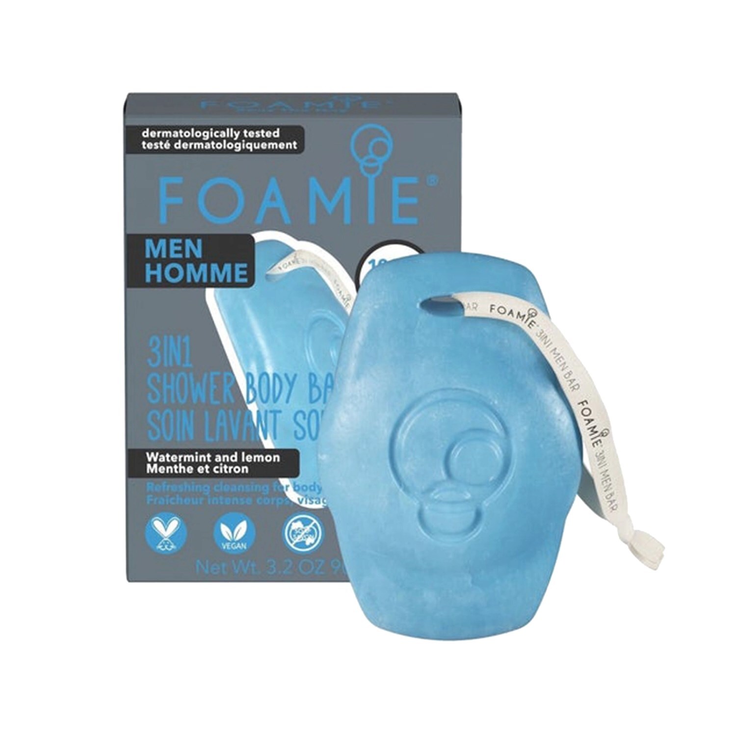 Foamie 3 in 1 For Men Seas the Day Shower Body Bar Duş Jeli 90 g - 1