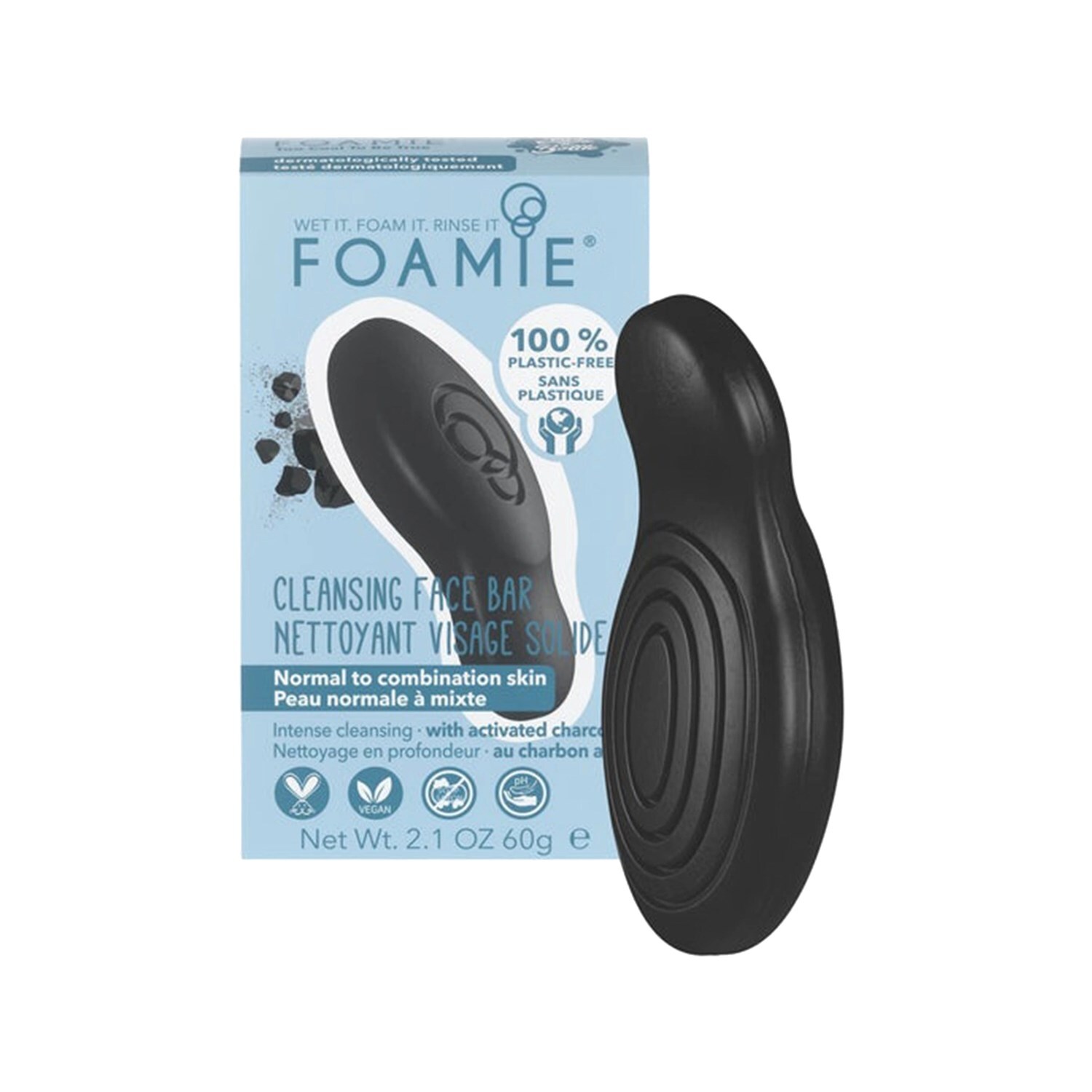 Foamie Too Coal to Be True Face Bar Normal ve Karma Ciltler için Yüz Temizleyici 60 g - 1