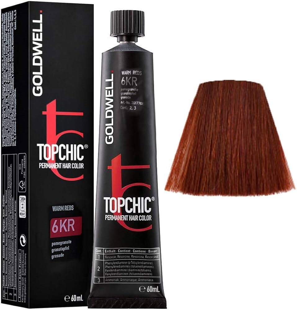Goldwell Topchic Saç Boyası 60 ml | 6KR Nar Kızılı - 1