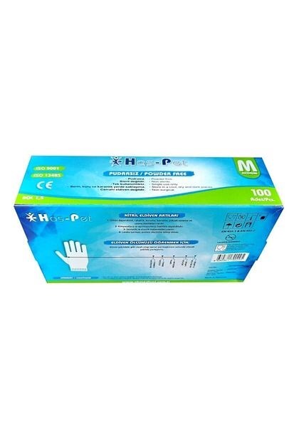 Has-Pet Nitril Muayene Eldiveni Mavi Medium 100 Adet - 1
