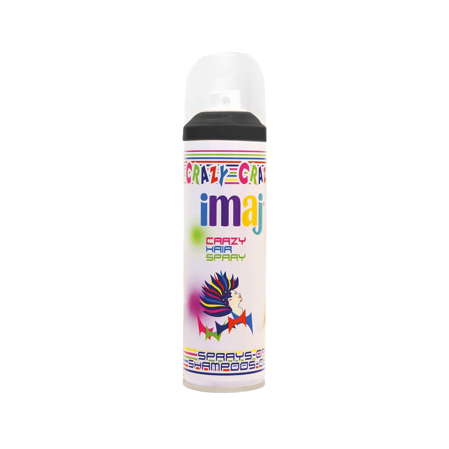 İmaj Crazy Color Renkli Saç Spreyi Siyah 100 ml - 1