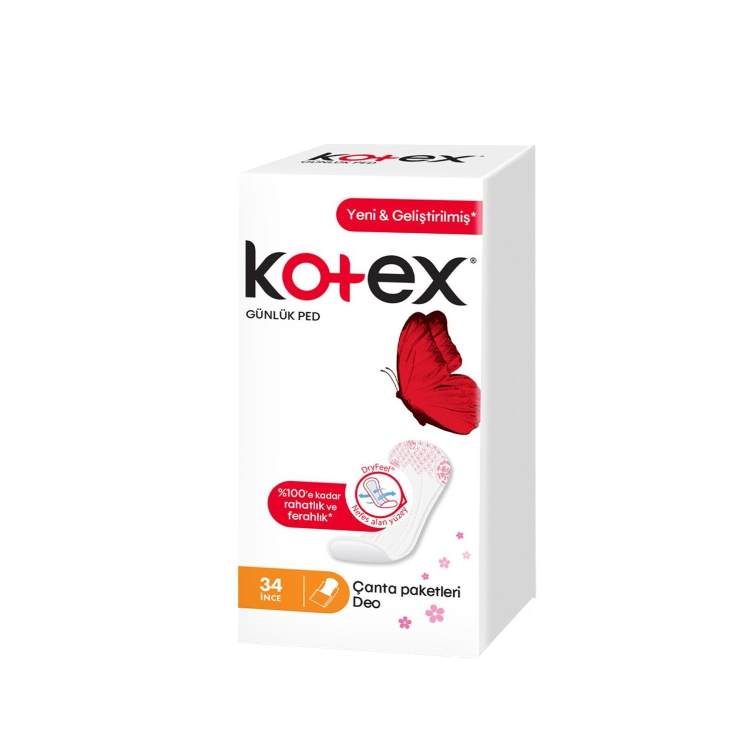Kotex Parfümlü İnce Günlük Ped 34 Adet - 1