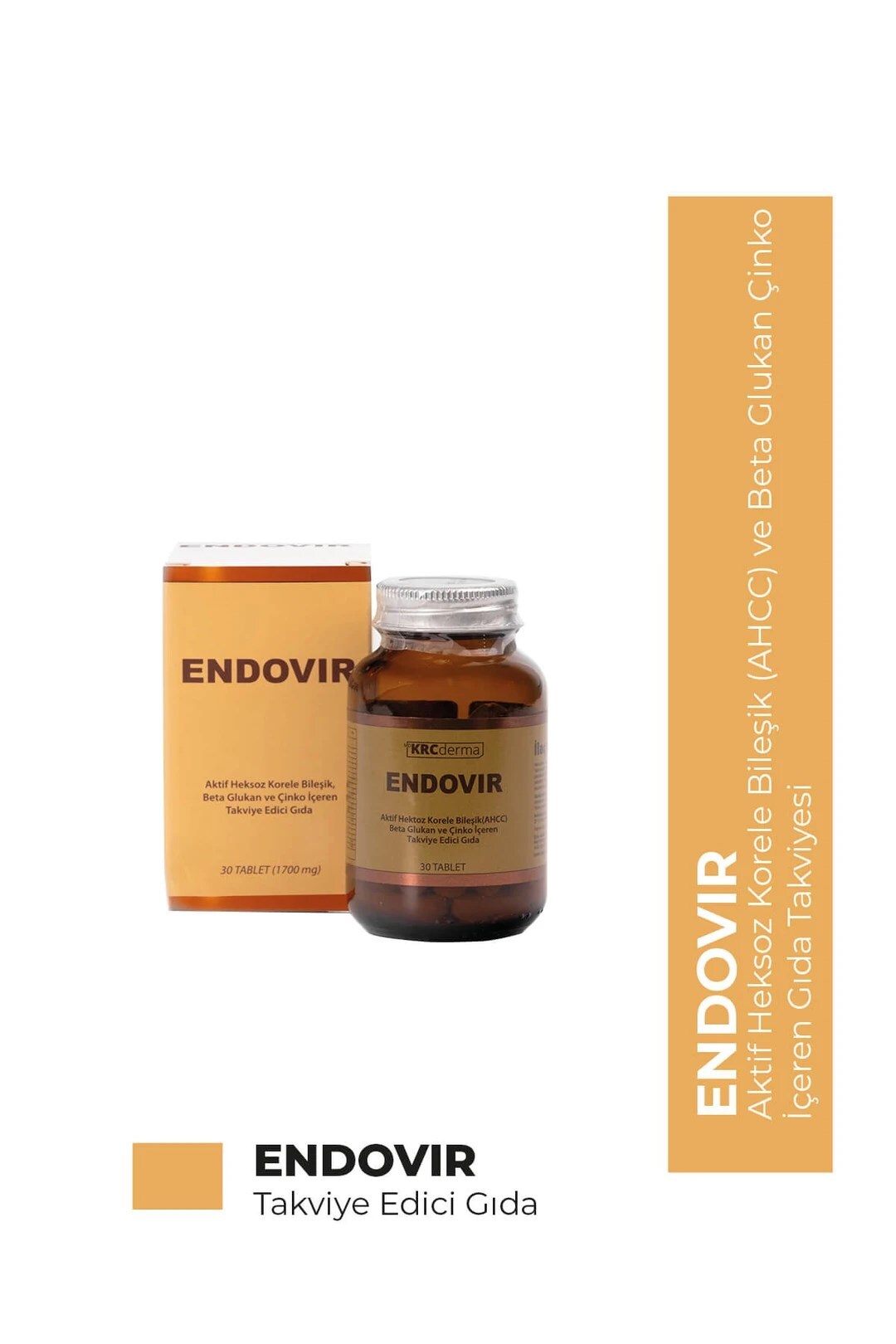 KRCDerma Endovir AHCC Immun Destekleyici Tablet - 1