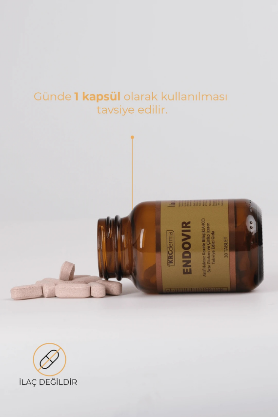 KRCDerma Endovir AHCC Immun Destekleyici Tablet - 2