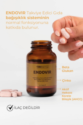 KRCDerma Endovir AHCC Immun Destekleyici Tablet - 3