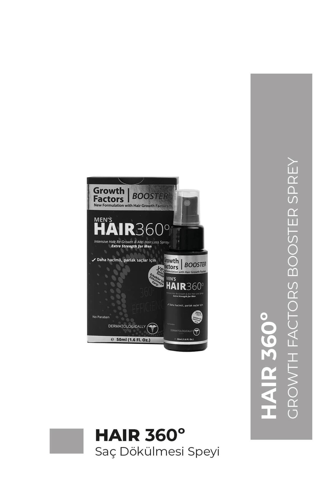 KRCDerma Erkekler İçin Saç Dökülme Spreyi - Growth Factors Booster – Men’s - 1