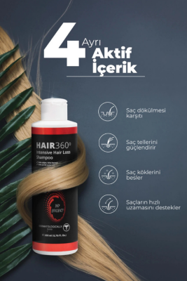 KRCDerma Hair360 Growth Factor Booster Saç Dökülmelerine Karşı Bakım Şampuanı - 3