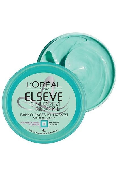 Loreal Paris Elseve 3 Mucizevi Kil Banyo Öncesi Kil Maskesi 150 ml - 1
