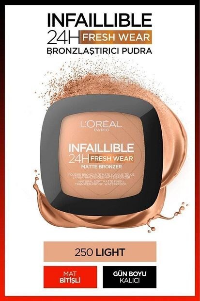Loreal Paris Infaillible 24H Fresh Wear Bronzlaştırıcı Pudra - 250 Light - 1