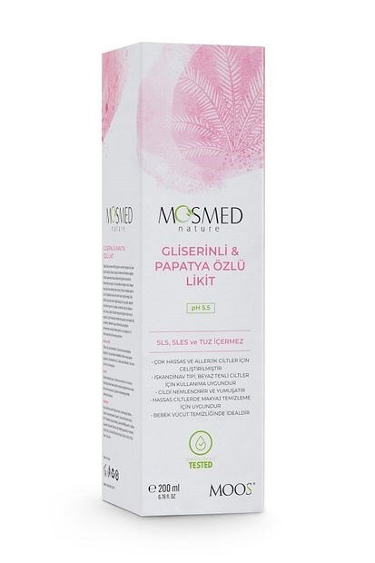 Moos Hassas Ciltler için Gliserin ve Papatya Özlü Temizleyici Likit 200 ml - 1