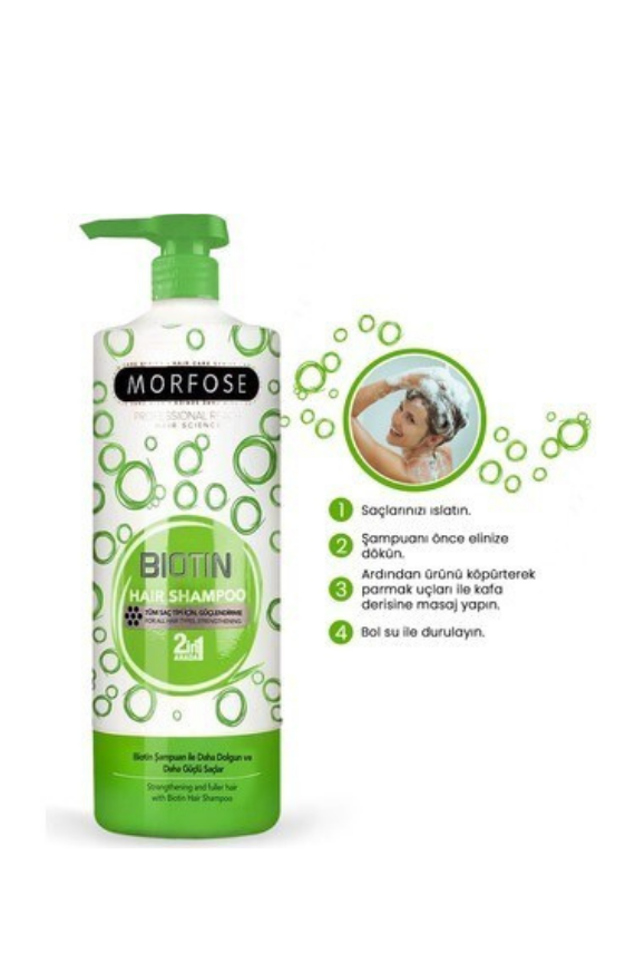 Morfose Güçlendirici Biotin Şampuanı 1000 ml - 1