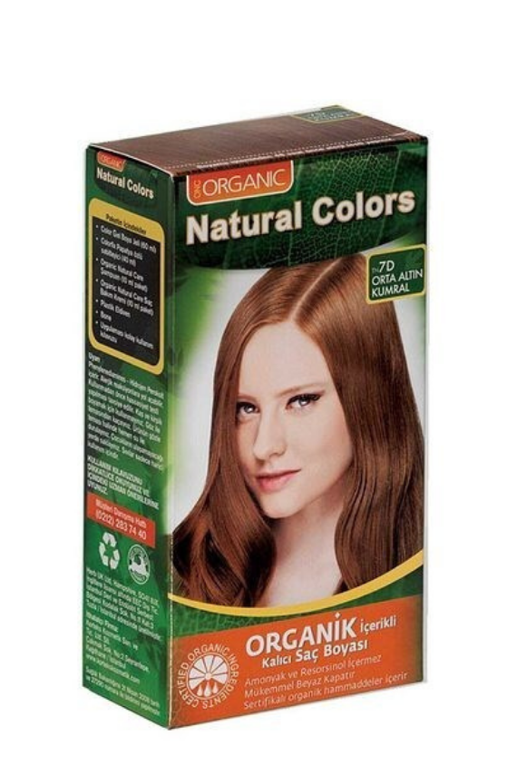My Natural Colors Organik Kit Saç Boyası | 7D Orta Altın Kumral - 1