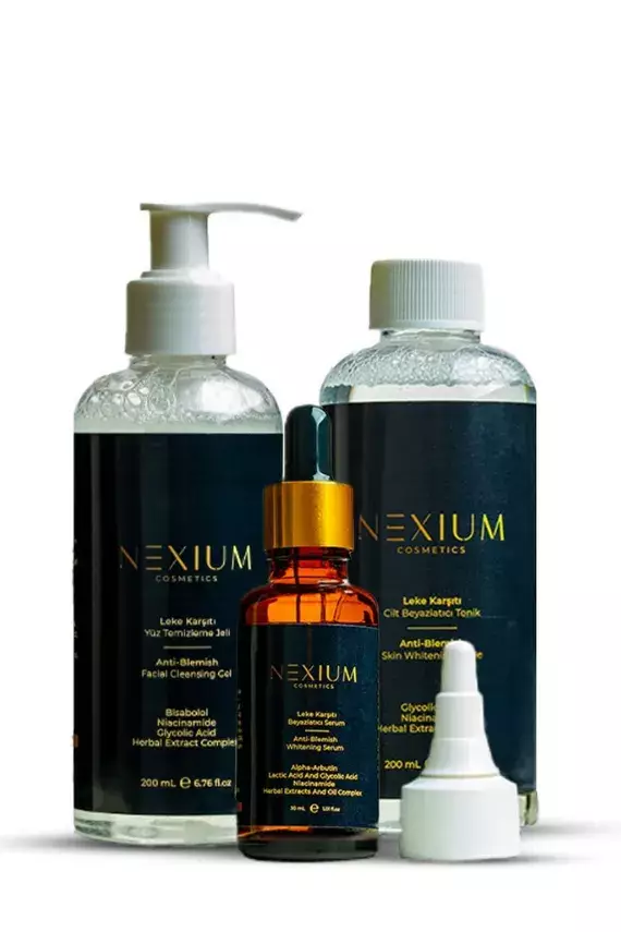 Nexium Cosmetics Leke Karşıtı 3'lü Set - Serum + Tonik + Jel - 1