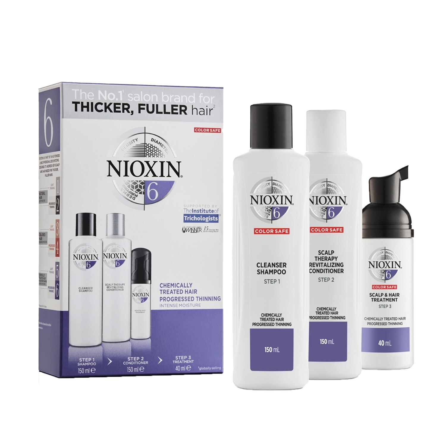 Nioxin 6 Yoğun Dökülme Karşıtı Set Kimyasal İşlem Görmüş Saç Küçük Boy - 1