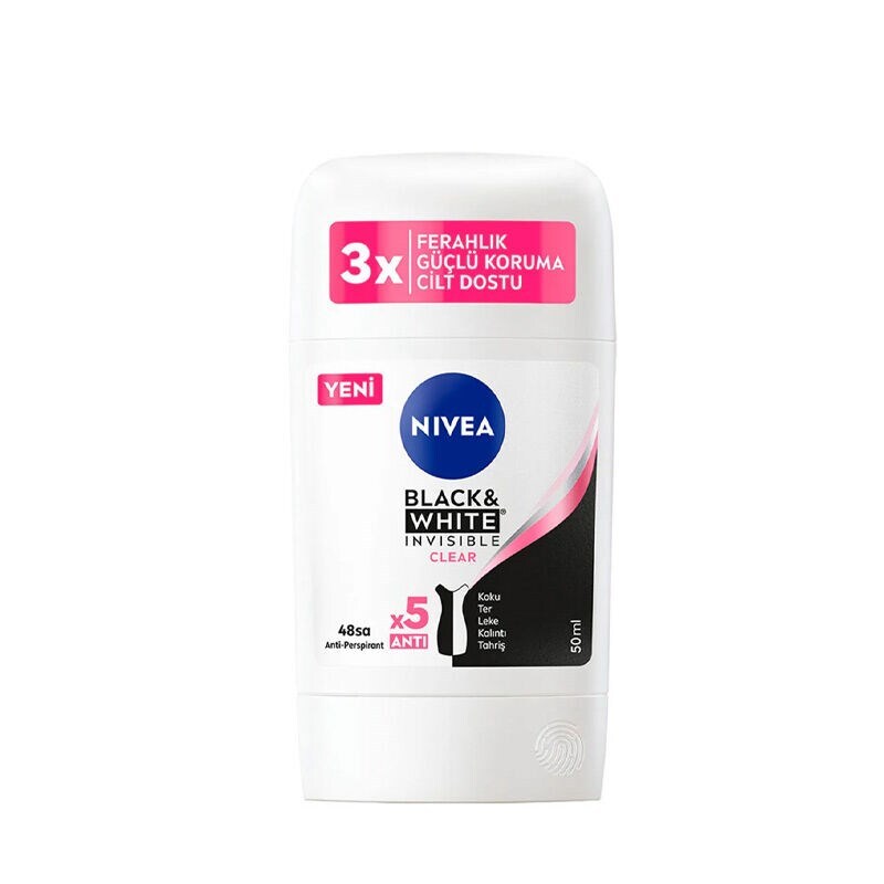 Nivea Black&White Kadın Şeffaf Deodorant 50 ml - 1