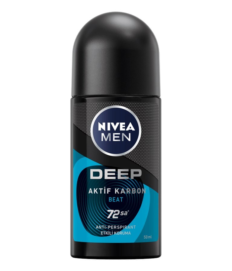 Nivea Deep Beat Aktif Karbon Erkek Roll On Deodorant 50 ml - 1
