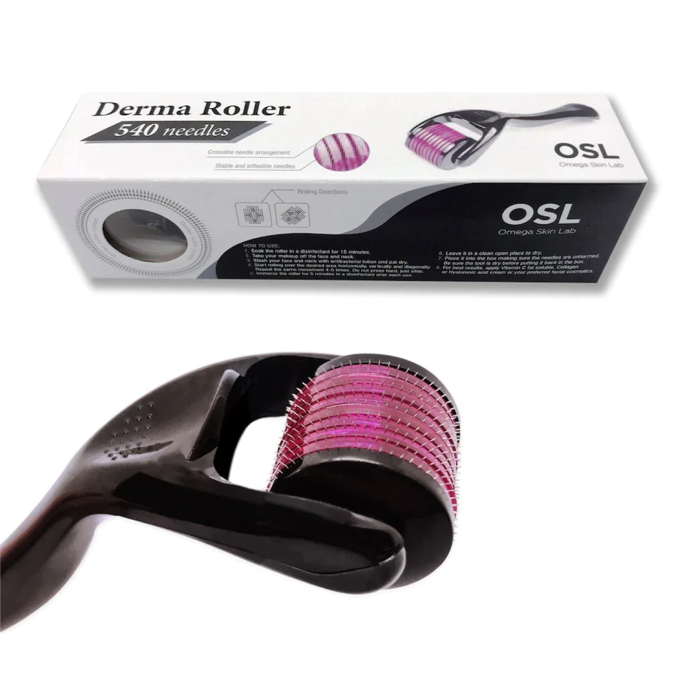 OSL Omega Skin Lab 0.5mm 540 Adet Titanyum Iğneli Dermaroller - 1