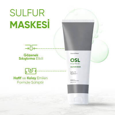 OSL Omega Skin Lab Akneye Eğilimli ve Kızarıklık İçin Sülfür Krem Maske - Sulfur Mask 75ml - 3