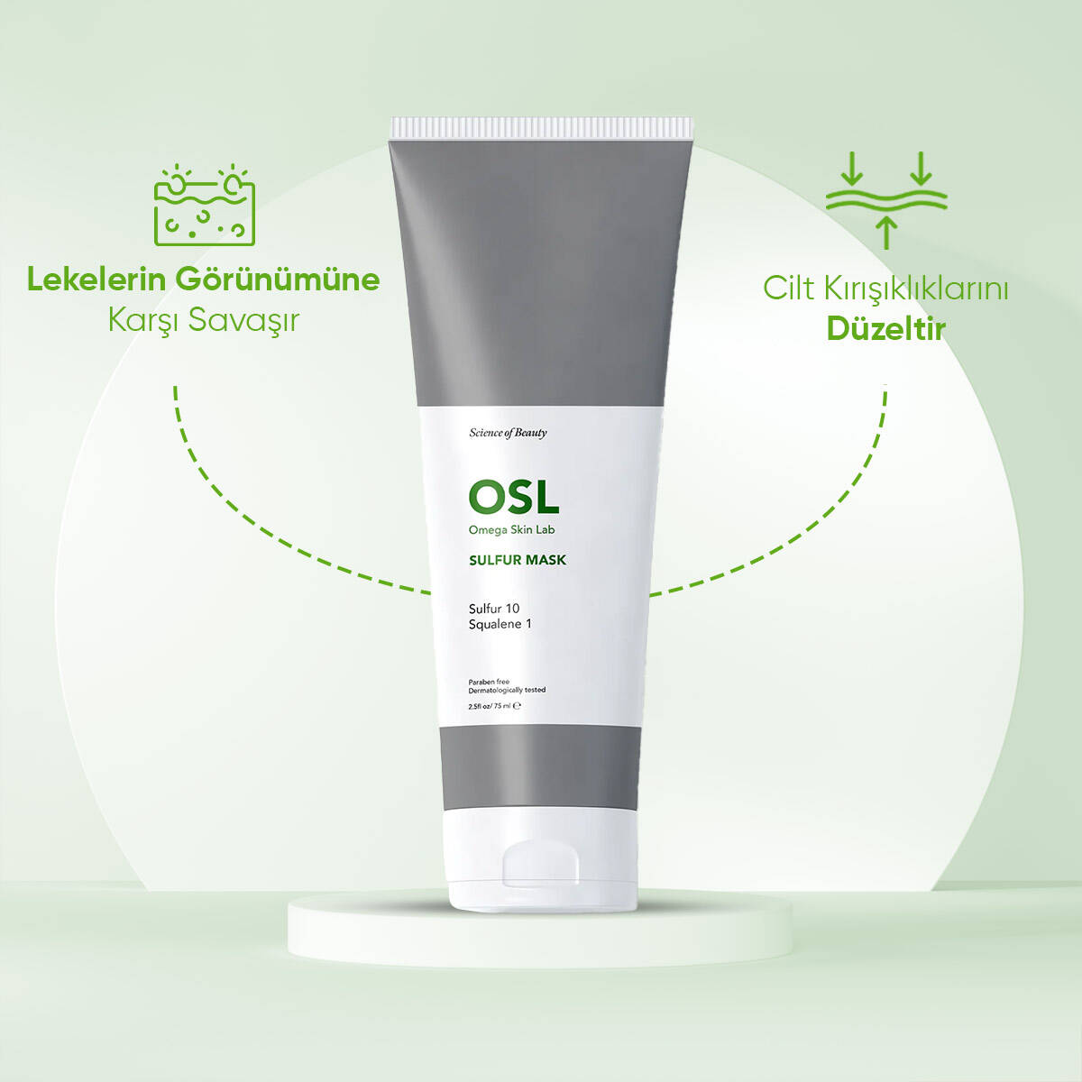 OSL Omega Skin Lab Akneye Eğilimli ve Kızarıklık İçin Sülfür Krem Maske - Sulfur Mask 75ml - 5