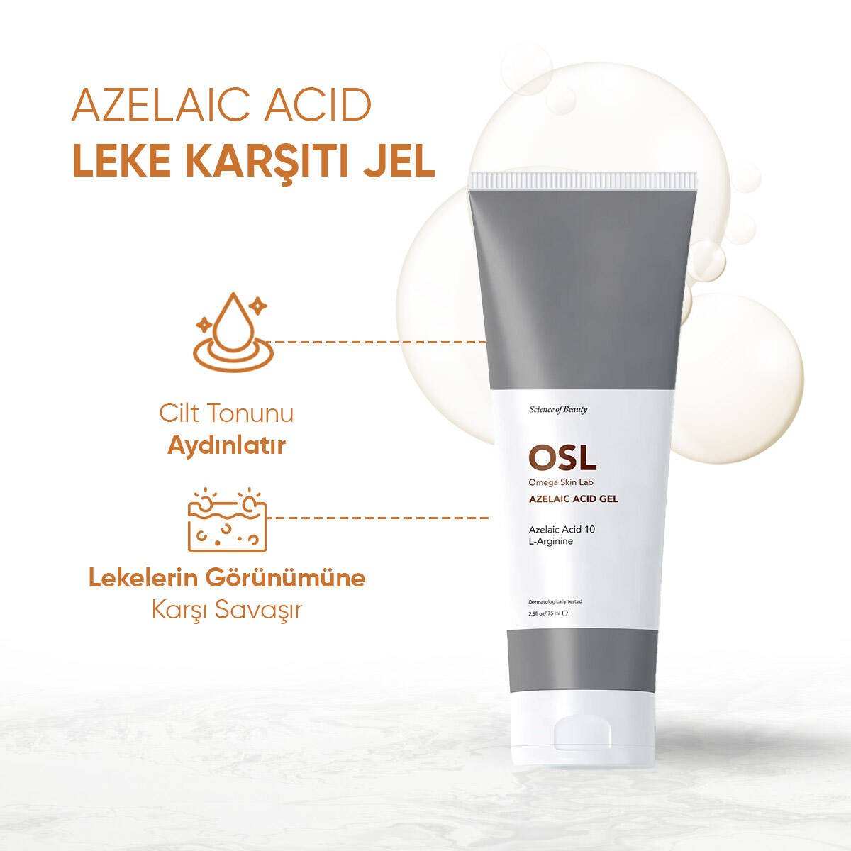 OSL Omega Skin Lab Akneye Eğilimli ve Lekelere Karşı Jel - Azelaik Asit Jel 75ml - 3