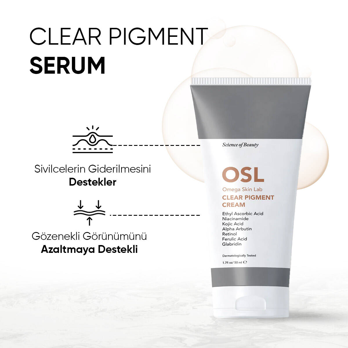 OSL Omega Skin Lab Ciltte Oluşan Lekelere Karşı Leke Kremi - Clear Pigment Cream 50ml - 3