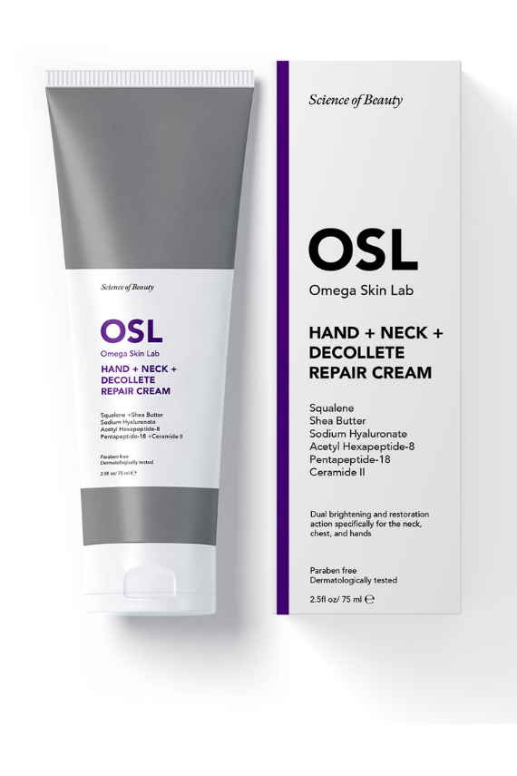 OSL Omega Skin Lab El, Boyun, Yüz ve Dekolte Için Onarıcı Bakım Kremi - Hand Cream 75ml - 1