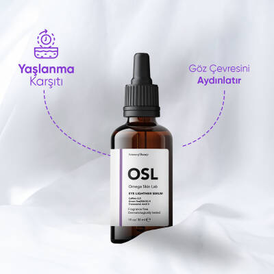 OSL Omega Skin Lab Göz Altı Morluğu, Aydınlatıcı ve Kırışıklık Için Göz Çevresi Serumu 30ml - 4