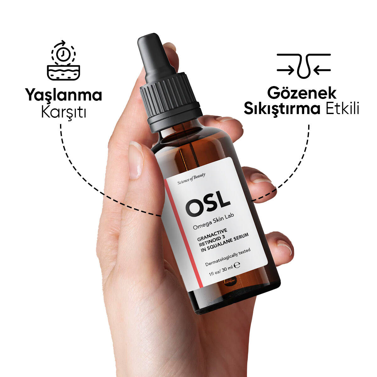 OSL Omega Skin Lab Güçlü Yaşlanma Karşıtı Granactive Retinoid İçeren Gece Serumu 3 In Squalene 30ml - 4