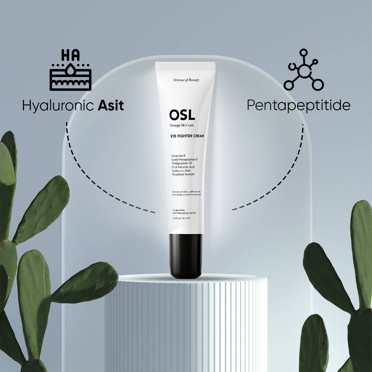 OSL Omega Skin Lab Kırışıklık, Şişlik Ve Koyu Halkalar Için Göz Çevresi Kremi 15ml - 4