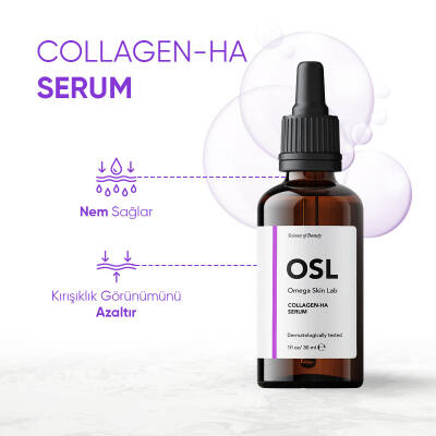 OSL Omega Skin Lab Kırışıklık ve Nemlendirme İçin Kolajen-Hyalüronik Asit Serumu 30ml - 3