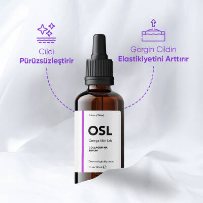 OSL Omega Skin Lab Kırışıklık ve Nemlendirme İçin Kolajen-Hyalüronik Asit Serumu 30ml - 4