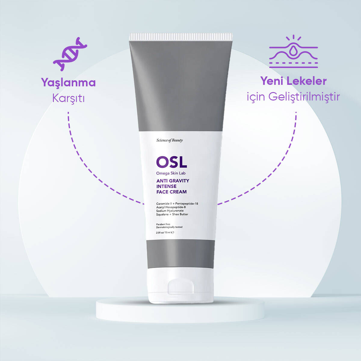 OSL Omega Skin Lab Kırışıklık ve Yaşlanma Karşıtı Yüz Kremi - Anti-Gravity Intense Face Cream 75ml - 4