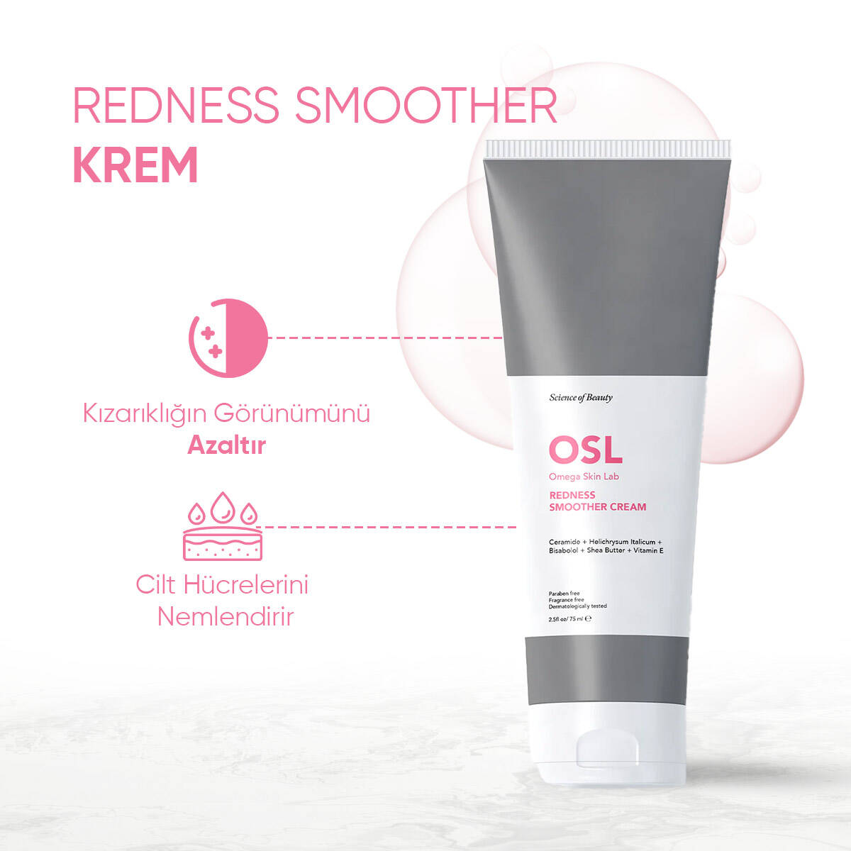 OSL Omega Skin Lab Kızarıklık ve Hassas Ciltler Için Yatıştırıcı Krem - Redness Smoother Cream 75ml - 3