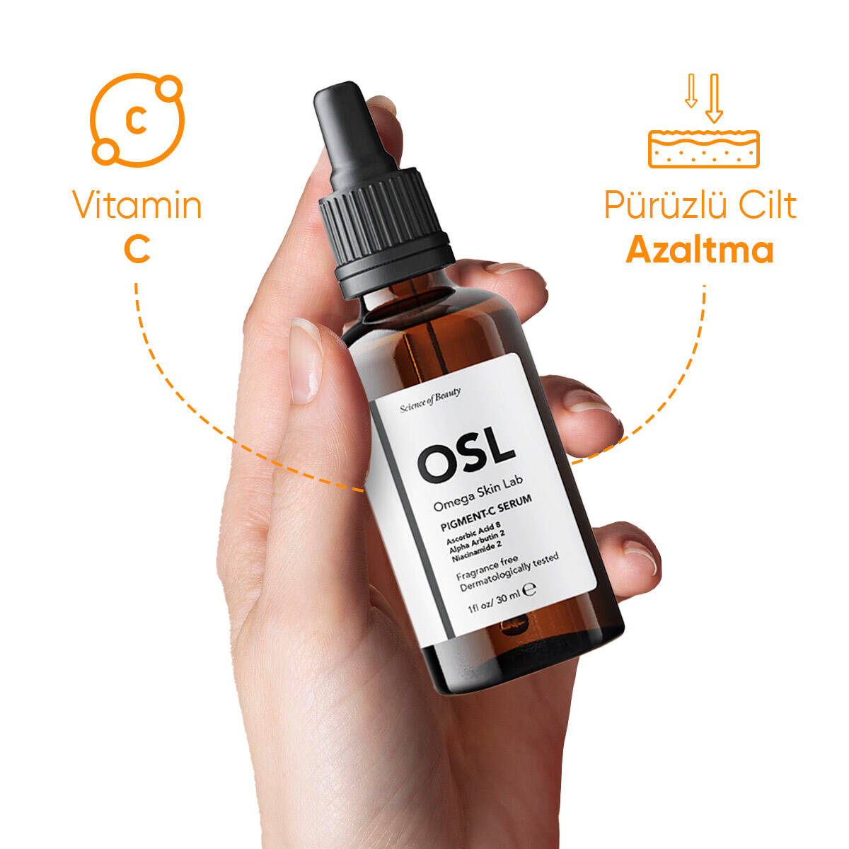 OSL Omega Skin Lab Leke Açıcı ve Aydınlatıcı Serum - Pigment-C Serum 30ml - 4