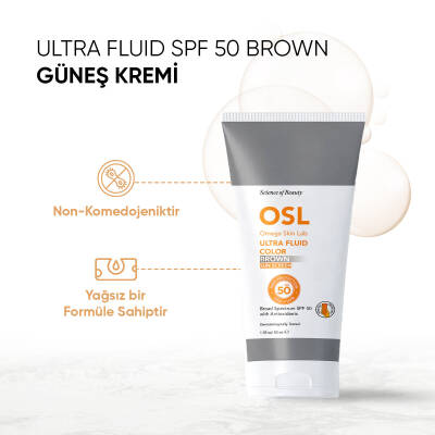OSL Omega Skin Lab Renkli Güneş Koruyucu Spf 50 Koyu Tenliler Için Güneş Kremi 50 ml - 3