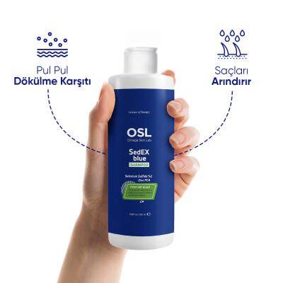 OSL Omega Skin Lab Seboreik Dermatit, Pullanma ve Kepek Şampuanı - Osl Sedex Blue Şampuan - 3
