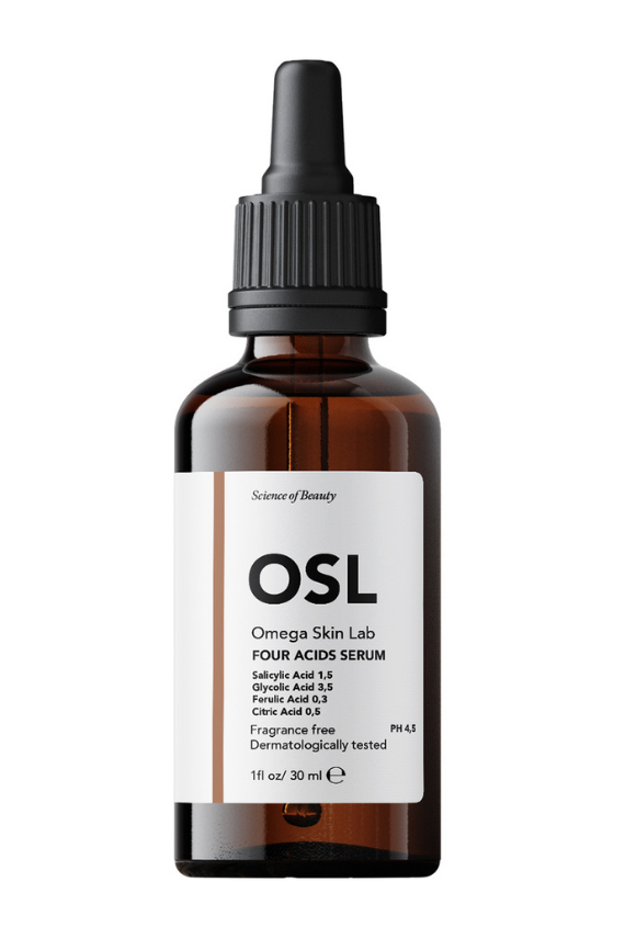 OSL Omega Skin Lab Sebum Dengesi, Gözenek, Kırışıklık ve Leke Karşıtı Serum - Four Acids Serum 30ml - 2