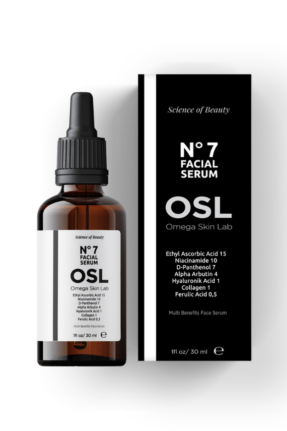 OSL Omega Skin Lab Tek Üründe 7 Aktif Cilt Bakım Serumu - No 7 Facial Serum 30ml - 1