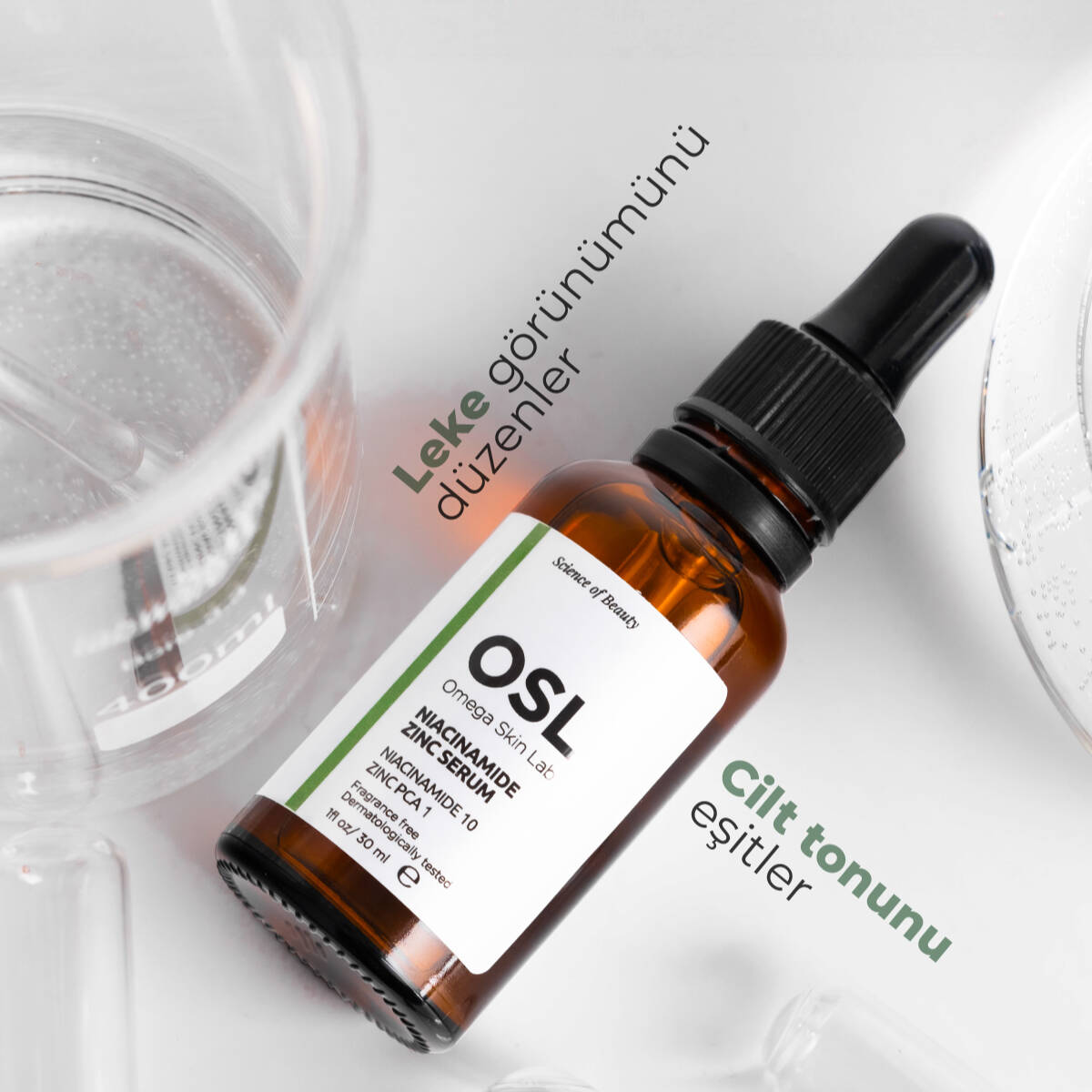 OSL Omega Skin Lab Yağlı Ciltler İçin Niasinamid ve Çinko İçeren Gözenek ve Leke Serumu 30ml - 6