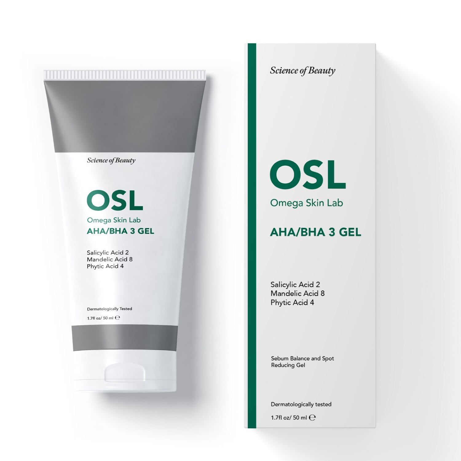 OSL Omega Skin Lab Yağlı ve Gözenekli Ciltler Için Sebum Düzenleyci Jel - Aha/Bha 3 Gel 50ml - 1