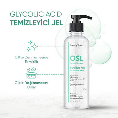 OSL Omega Skin Lab Yağlı ve Karma Ciltler İçin Makyaj ve Yüz Temizleme Jeli 200ml - 3